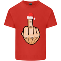 Bah Humbug Finger Flip Funny Christmas Rude Kids T-Shirt Childrens Red