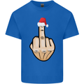 Bah Humbug Finger Flip Funny Christmas Rude Kids T-Shirt Childrens Royal Blue