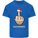 Bah Humbug Finger Flip Funny Christmas Rude Kids T-Shirt Childrens Royal Blue