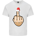 Bah Humbug Finger Flip Funny Christmas Rude Kids T-Shirt Childrens White