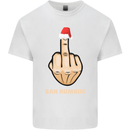 Bah Humbug Finger Flip Funny Christmas Rude Kids T-Shirt Childrens White