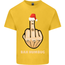 Bah Humbug Finger Flip Funny Christmas Rude Kids T-Shirt Childrens Yellow
