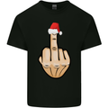 Bah Humbug Finger Flip Funny Christmas Rude Mens Cotton T-Shirt Tee Top Black