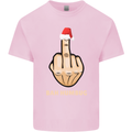 Bah Humbug Finger Flip Funny Christmas Rude Mens Cotton T-Shirt Tee Top Light Pink