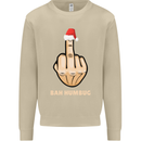Bah Humbug Finger Flip Funny Christmas Rude Mens Sweatshirt Jumper Sand