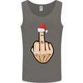 Bah Humbug Finger Flip Funny Christmas Rude Mens Vest Tank Top Charcoal