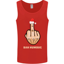 Bah Humbug Finger Flip Funny Christmas Rude Mens Vest Tank Top Red