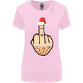 Bah Humbug Finger Flip Funny Christmas Rude Womens Wider Cut T-Shirt Light Pink