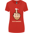 Bah Humbug Finger Flip Funny Christmas Rude Womens Wider Cut T-Shirt Red