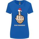 Bah Humbug Finger Flip Funny Christmas Rude Womens Wider Cut T-Shirt Royal Blue