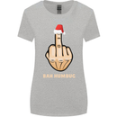 Bah Humbug Finger Flip Funny Christmas Rude Womens Wider Cut T-Shirt Sports Grey