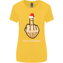 Bah Humbug Finger Flip Funny Christmas Rude Womens Wider Cut T-Shirt Yellow