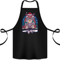 Bah Humbug Grumpy Christmas Owls Cotton Apron 100% Organic Black