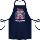 Bah Humbug Grumpy Christmas Owls Cotton Apron 100% Organic Navy Blue