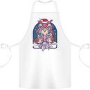 Bah Humbug Grumpy Christmas Owls Cotton Apron 100% Organic White