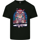 Bah Humbug Grumpy Christmas Owls Kids T-Shirt Childrens Black