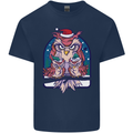 Bah Humbug Grumpy Christmas Owls Kids T-Shirt Childrens Navy Blue