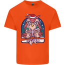 Bah Humbug Grumpy Christmas Owls Kids T-Shirt Childrens Orange