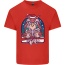 Bah Humbug Grumpy Christmas Owls Kids T-Shirt Childrens Red