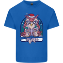 Bah Humbug Grumpy Christmas Owls Kids T-Shirt Childrens Royal Blue