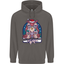 Bah Humbug Grumpy Christmas Owls Mens 80% Cotton Hoodie Charcoal