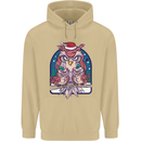 Bah Humbug Grumpy Christmas Owls Mens 80% Cotton Hoodie Sand