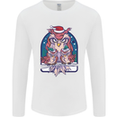 Bah Humbug Grumpy Christmas Owls Mens Long Sleeve T-Shirt White