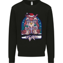 Bah Humbug Grumpy Christmas Owls Mens Sweatshirt Jumper Black
