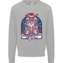 Bah Humbug Grumpy Christmas Owls Mens Sweatshirt Jumper Sports Grey