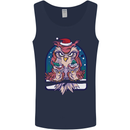 Bah Humbug Grumpy Christmas Owls Mens Vest Tank Top Navy Blue