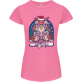 Bah Humbug Grumpy Christmas Owls Womens Petite Cut T-Shirt Azalea