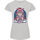 Bah Humbug Grumpy Christmas Owls Womens Petite Cut T-Shirt Sports Grey