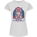 Bah Humbug Grumpy Christmas Owls Womens Petite Cut T-Shirt White