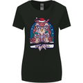 Bah Humbug Grumpy Christmas Owls Womens Wider Cut T-Shirt Black