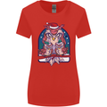 Bah Humbug Grumpy Christmas Owls Womens Wider Cut T-Shirt Red
