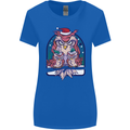 Bah Humbug Grumpy Christmas Owls Womens Wider Cut T-Shirt Royal Blue