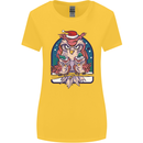 Bah Humbug Grumpy Christmas Owls Womens Wider Cut T-Shirt Yellow