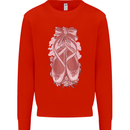 Ballerina Shoes Ballet Dancing Kids Sweatshirt Jumper Bright Red