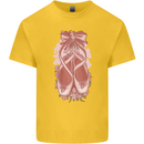Ballerina Shoes Ballet Dancing Kids T-Shirt Childrens Yellow