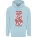 Ballerina Shoes Ballet Dancing Mens 80% Cotton Hoodie Light Blue