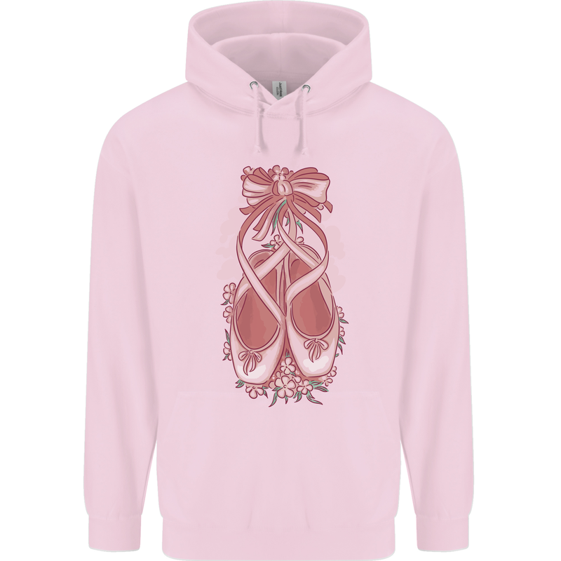 Ballerina Shoes Ballet Dancing Mens 80% Cotton Hoodie Light Pink