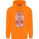 Ballerina Shoes Ballet Dancing Mens 80% Cotton Hoodie Orange