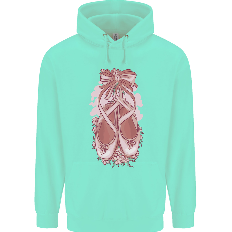 Ballerina Shoes Ballet Dancing Mens 80% Cotton Hoodie Peppermint