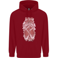 Ballerina Shoes Ballet Dancing Mens 80% Cotton Hoodie Red