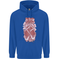 Ballerina Shoes Ballet Dancing Mens 80% Cotton Hoodie Royal Blue