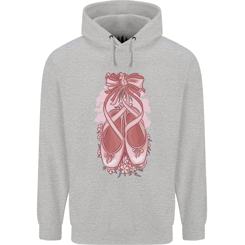 Ballerina Shoes Ballet Dancing Mens 80% Cotton Hoodie Sports Grey
