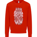 Ballerina Shoes Ballet Dancing Mens Sweatshirt Jumper Bright Red