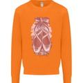 Ballerina Shoes Ballet Dancing Mens Sweatshirt Jumper Orange