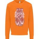 Ballerina Shoes Ballet Dancing Mens Sweatshirt Jumper Orange