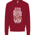 Ballerina Shoes Ballet Dancing Mens Sweatshirt Jumper Red